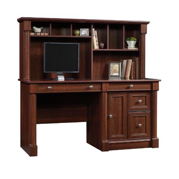 Picture of Palladia Computer Desk with Hutch - Select Cherry