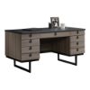 Picture of International Lux Executive Desk - Diamond Ash
