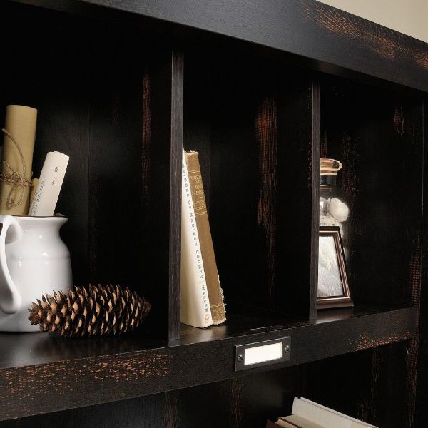 Dakota Pass Computer Desk with Hutch Char Pine American Home