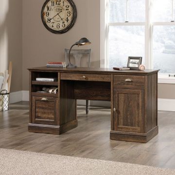 Picture of Barrister Lane Executive Desk - Iron Oak