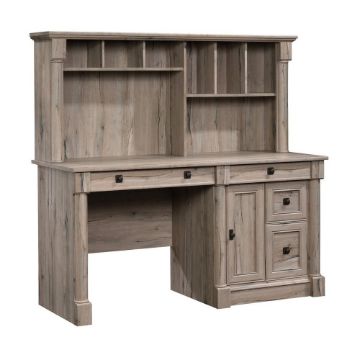 Picture of Palladia Computer Desk With Hutch - Split Oak