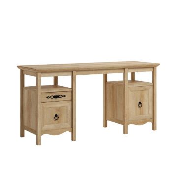Picture of Adaline Cafe Executive Desk - Orchard Oak