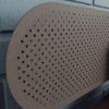 Picture of Radial Single Pedestal Desk - Umber Wood