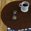 Picture of Radial L Desk - Umber Wood