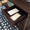 Picture of Radial L Desk - Umber Wood