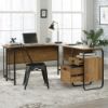 Picture of Station House L-Desk - Etched Oak
