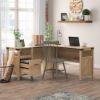 Picture of Bridge Acre Rustic Farmhouse L-Desk - Orchard Oak