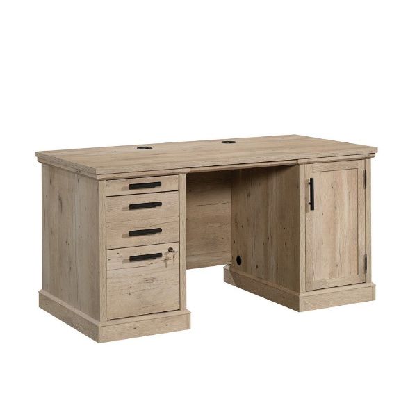 Picture of Mason Peak 60" Double Pedestal Desk - Prime Oak