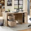 Picture of Mason Peak 60" Double Pedestal Desk - Prime Oak