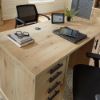 Picture of Mason Peak 60" Double Pedestal Desk - Prime Oak