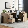 Picture of Mason Peak 60" L-Shaped Desk - Prime Oak