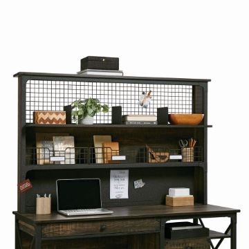Picture of Steel River Computer Hutch - Carbon Oak