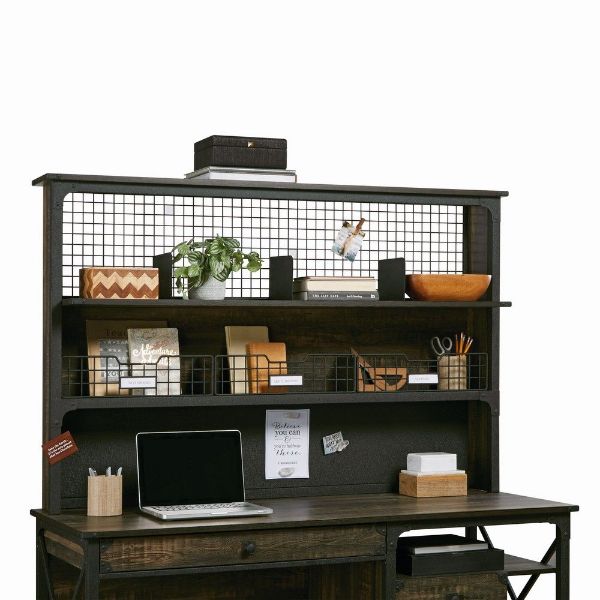Picture of Steel River Computer Hutch - Carbon Oak