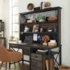 Picture of Steel River Computer Hutch - Carbon Oak