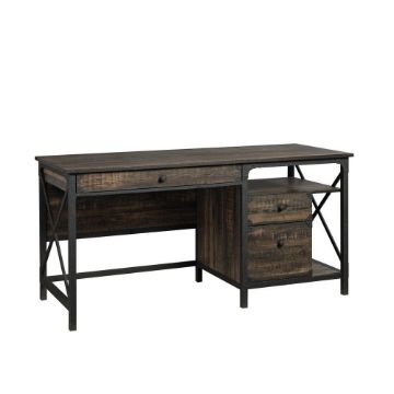 Picture of Steel River Computer Desk - Carbon Oak