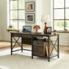 Picture of Steel River Computer Desk - Carbon Oak