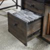 Picture of Steel River Computer Desk - Carbon Oak