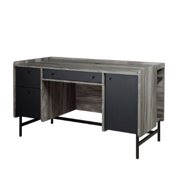 Picture of Harvey Park Double Pedestal Desk - Jet Acacia