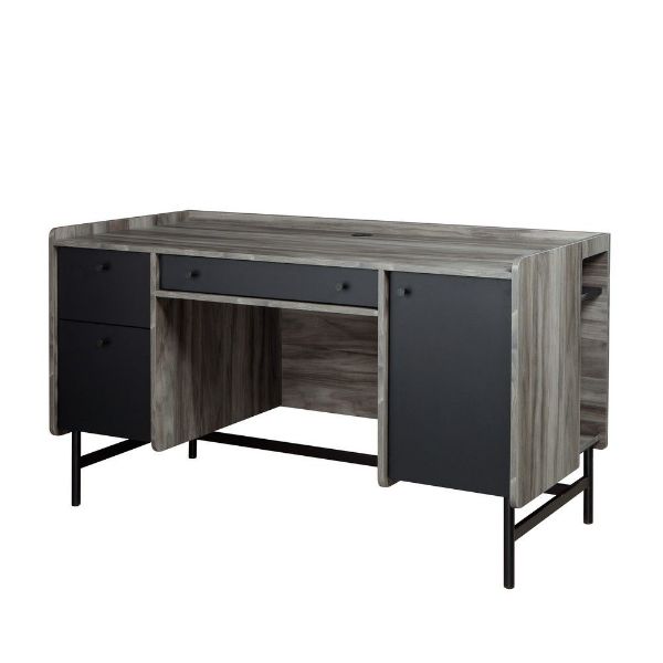 Picture of Harvey Park Double Pedestal Desk - Jet Acacia