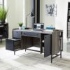 Picture of Harvey Park Double Pedestal Desk - Jet Acacia