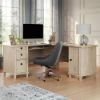 Picture of Hammond L-Shaped Desk - Chalk Oak