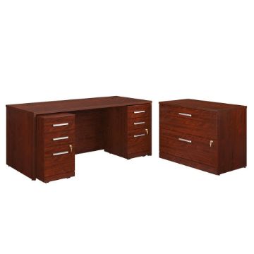 Picture of Affirm Double Pedestal Desk with Lateral File Suit