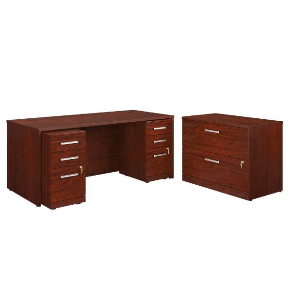 Picture of Affirm Double Pedestal Desk with Lateral File Suit