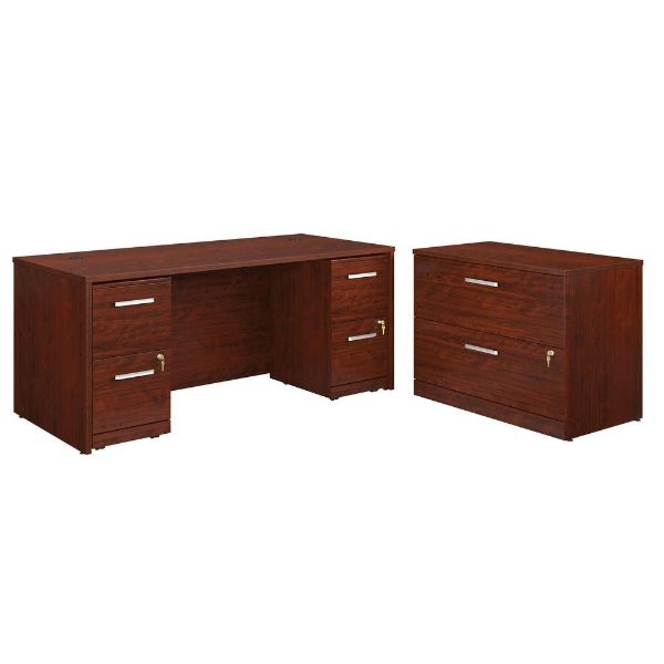 Picture of Affirm Double Pedestal Desk with Lateral File Suit