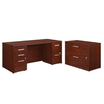 Picture of Affirm Double Pedestal Desk with Lateral File Suit