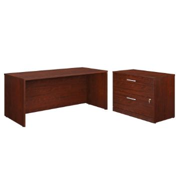 Picture of Affirm Desk with Lateral File - Classic Cherry