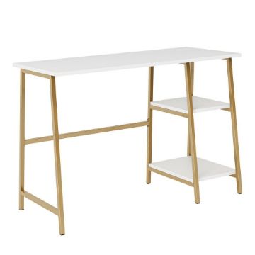 Picture of North Avenue Single Pedestal Desk - White