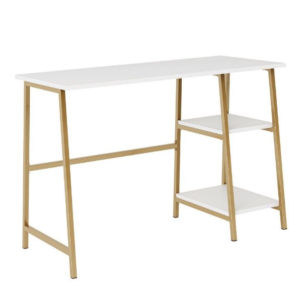 Picture of North Avenue Single Pedestal Desk - White