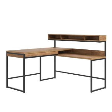 Picture of Manhattan Gate L-Shaped Desk - Sindoori Mango