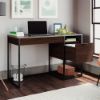 Picture of International Lux Single Pedestal Desk - Umber Wood