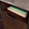 Picture of International Lux Single Pedestal Desk - Umber Wood