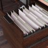 Picture of International Lux Single Pedestal Desk - Umber Wood