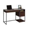 Picture of International Lux Single Pedestal Desk - Umber Wood