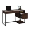 Picture of International Lux Single Pedestal Desk - Umber Wood