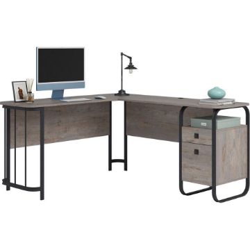 Picture of Station House L-Desk - Weathered Wood