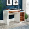 Picture of Vista Key Single Pedestal Desk - Blaze Acacia
