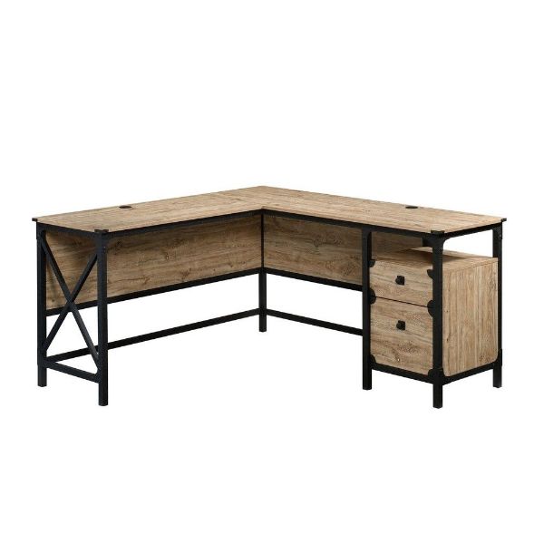 Picture of Steel River L-Desk - Milled Mesquite