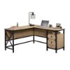 Picture of Steel River L-Desk - Milled Mesquite