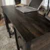 Picture of Steel River Double Pedestal Desk - Carbon Oak