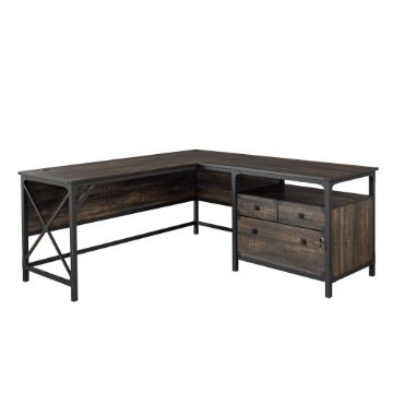 Picture of Steel River L-Shaped Desk - Carbon Oak