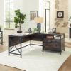 Picture of Steel River L-Shaped Desk - Carbon Oak