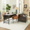 Picture of Steel River L-Shaped Desk - Carbon Oak