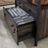 Picture of Steel River L-Shaped Desk - Carbon Oak