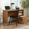 Picture of Union Plain Single Pedestal Desk - Prairie Cherry