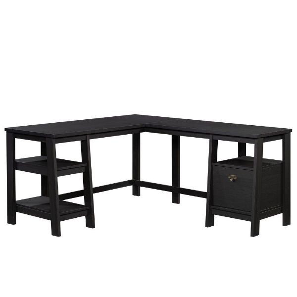 Picture of Trestle L-Desk - Raven Oak