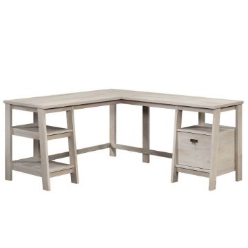 Picture of Trestle L-Desk - Chalked Chestnut